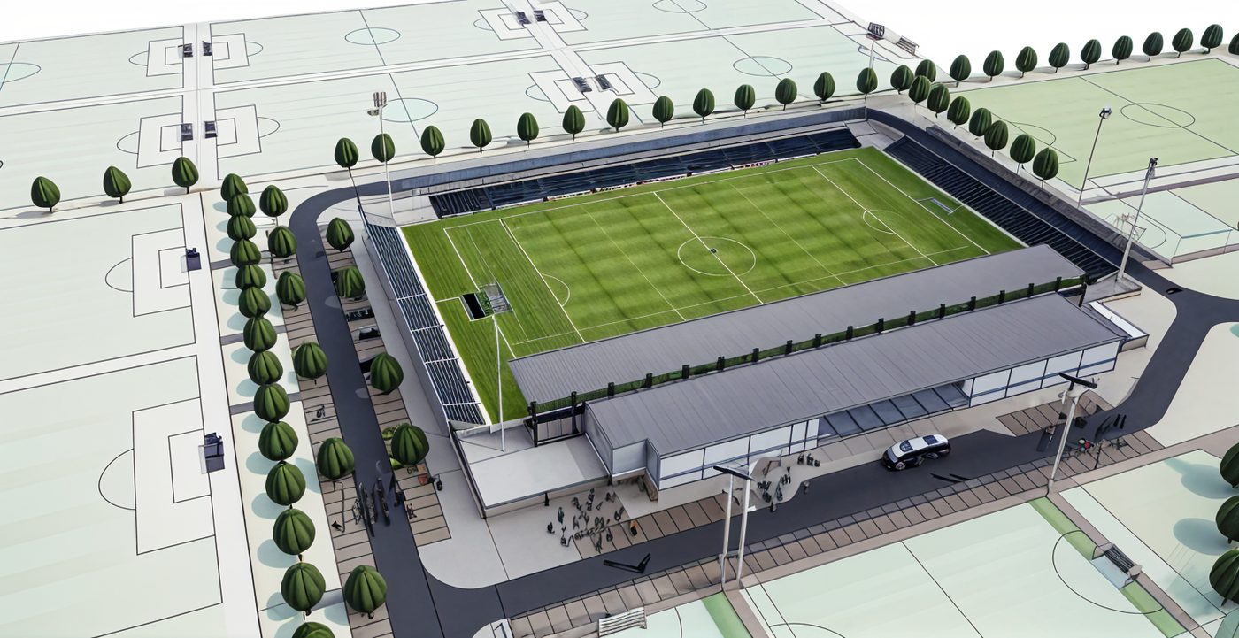 Wizualizacja koncepcyjna kompleksu stadionowego